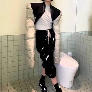 Rick-Owens Women's Black and White Skirt